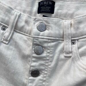 J. Crew White High-Rise Jeans